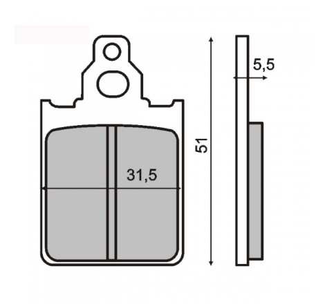 Pastiglie Freno RCLA Organiche Piaggio Quartz 50cc/Vespa Px 125cc