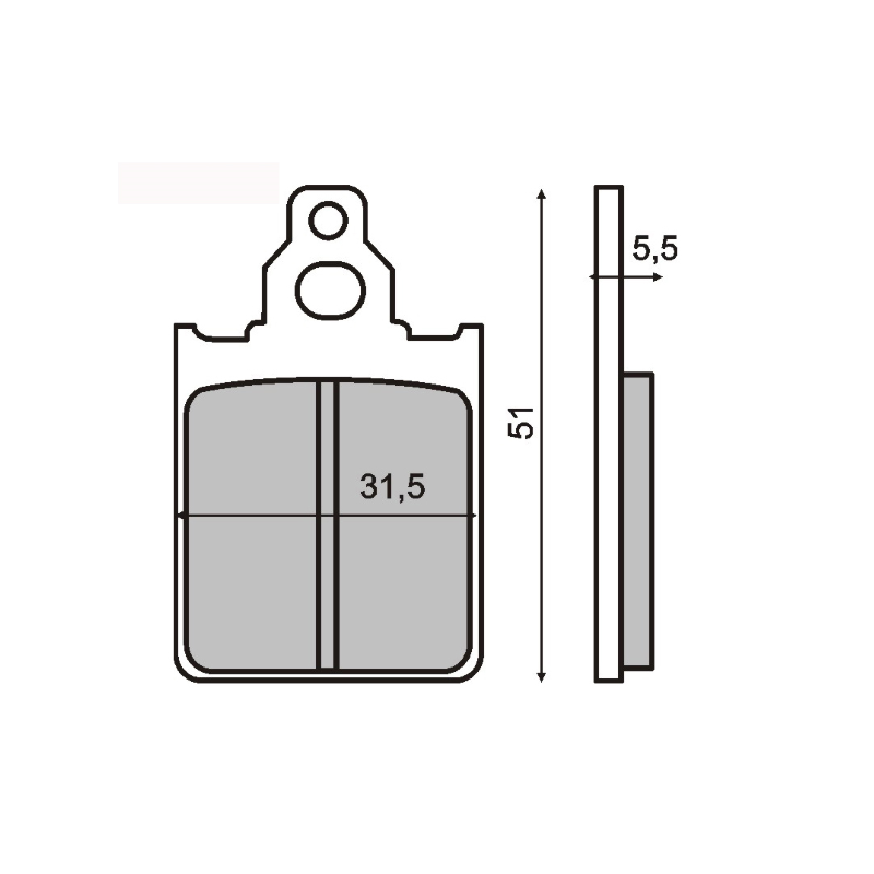 Pastiglie Freno RCLA Organiche Piaggio Quartz 50cc/Vespa Px 125cc