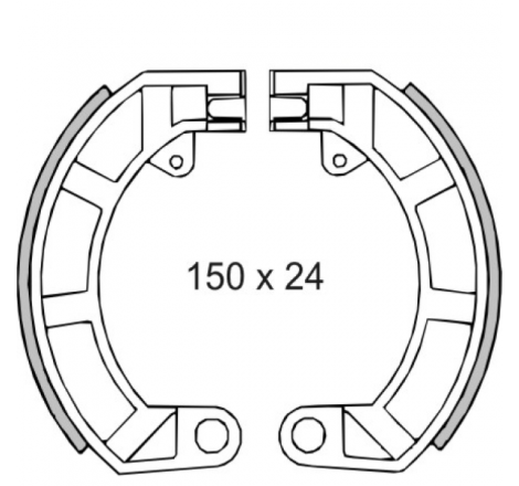 Ganasce freno posteriori RMS Classic Piaggio Vespa 50cc/Et3/Primavera 125cc 2100492