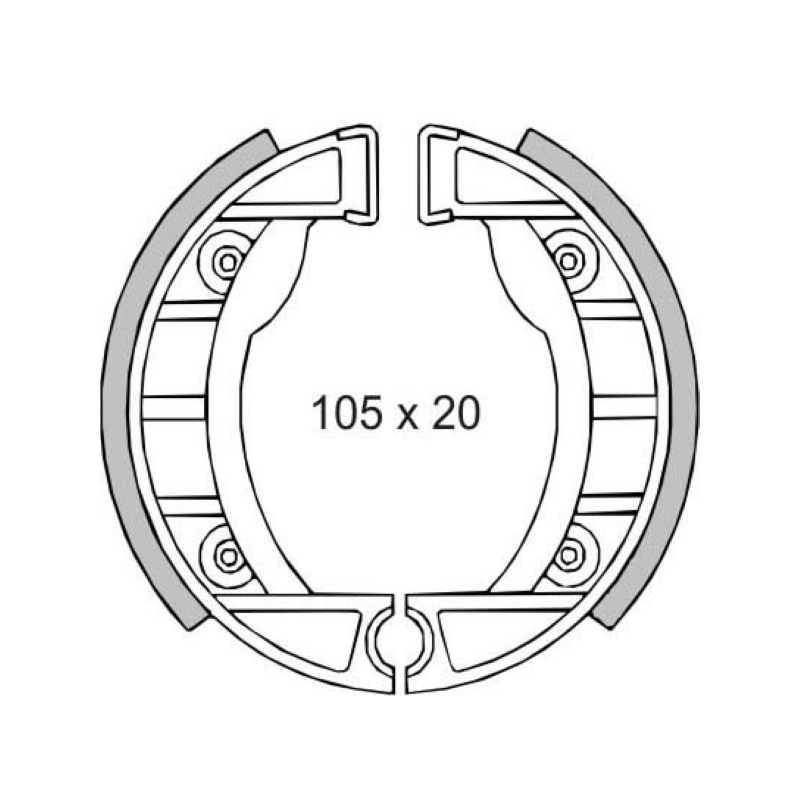 Coppia ganasce freno anteriori RMS Classic Aprilia/Piaggio Si