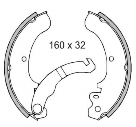 Ganasce freno posteriori RMS Classic Piaggio Ape 50cc