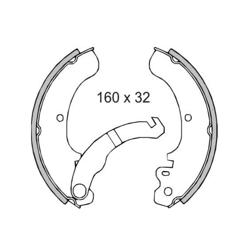 Ganasce freno posteriori RMS Classic Piaggio Ape 50cc