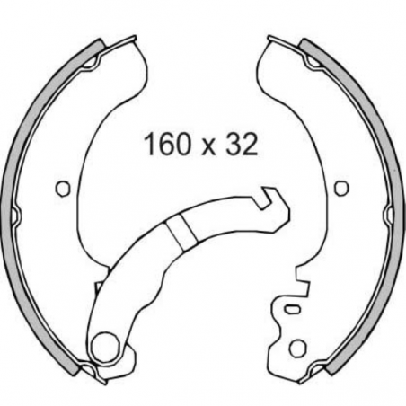 Ganasce freno posteriori RMS Classic Piaggio Ape 50cc