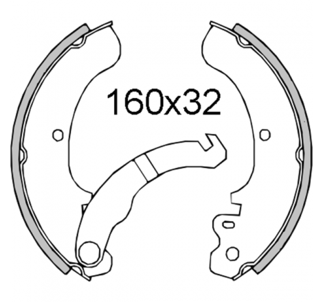 Ganasce freno posteriori RMS Classic Piaggio Ape 50cc