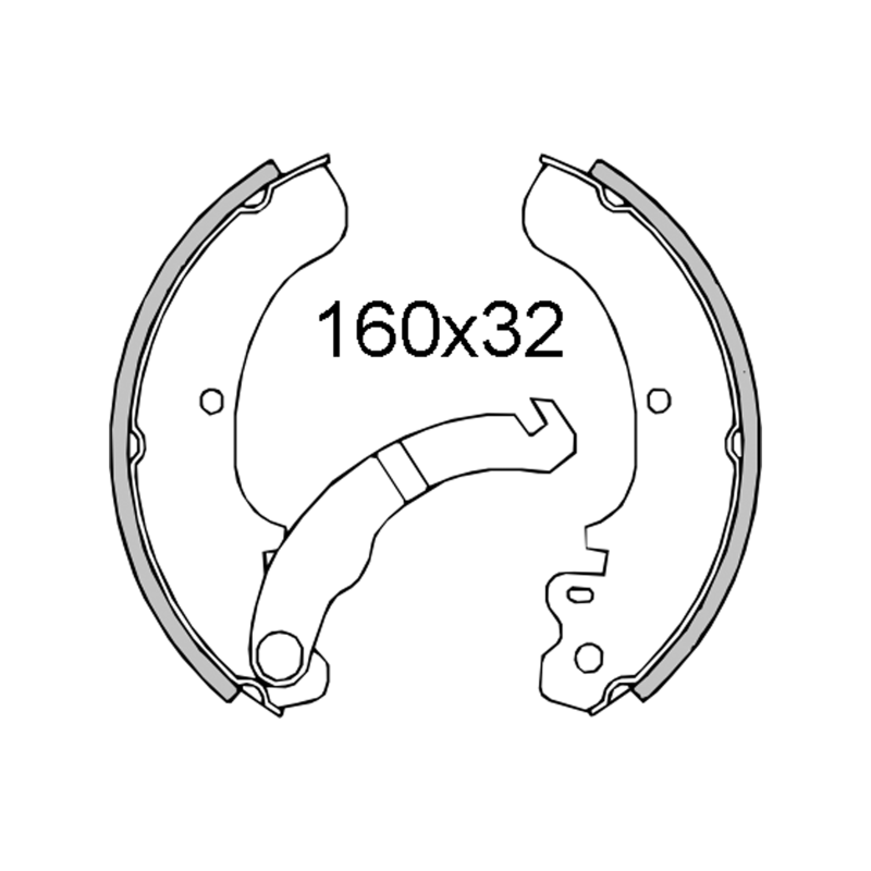 Ganasce freno posteriori RMS Classic Piaggio Ape 50cc