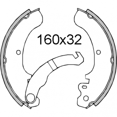 Ganasce freno posteriori RMS Classic Piaggio Ape 50cc