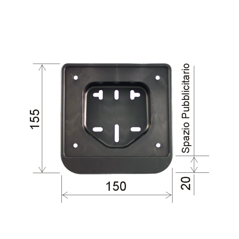 Portatarga RMS Classic europeo per ciclomotori