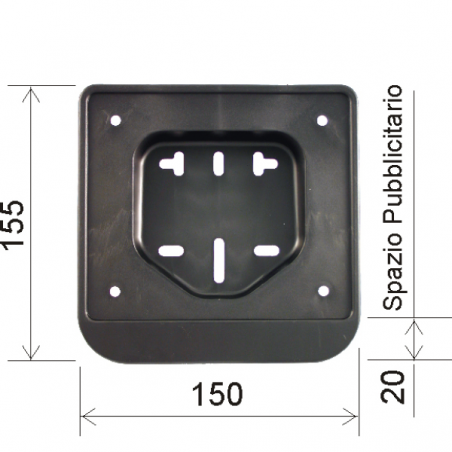 Portatarga RMS Classic europeo per ciclomotori