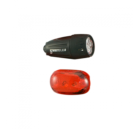 Kit luci APOLLO + GLOBE - nero (anteriore), rosso (posteriore)