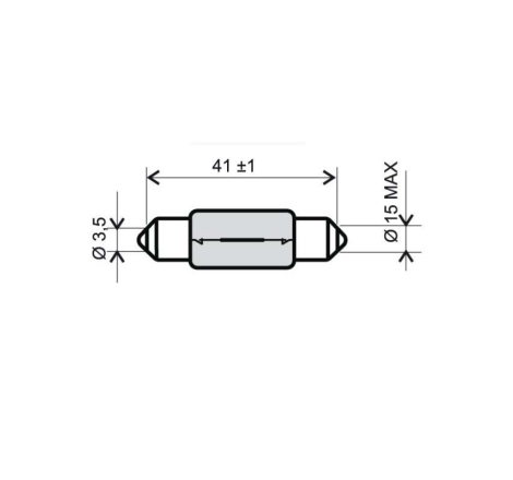 LAMPADA A SILURO 12V 15W