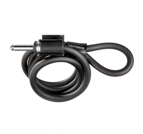 Cavo spirale PLUG-IN con lucchetto ad anello - nero