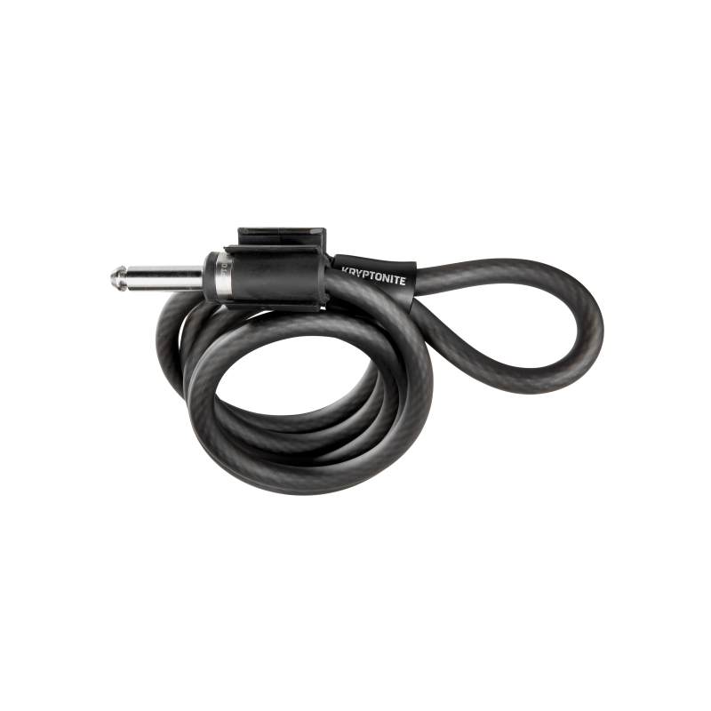 Cavo spirale PLUG-IN con lucchetto ad anello - nero