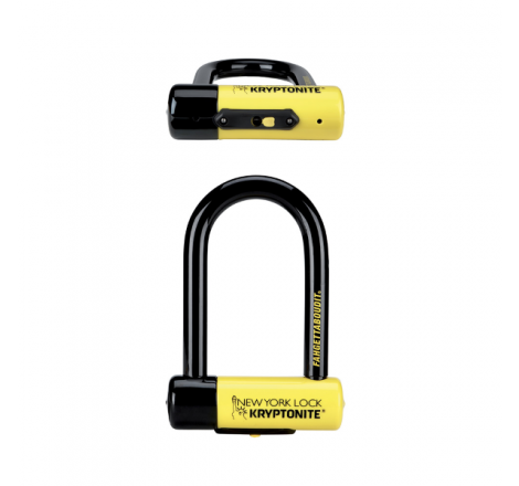 Lucchetto U-Lock FAHGETTABOUDIT MINI - nero giallo