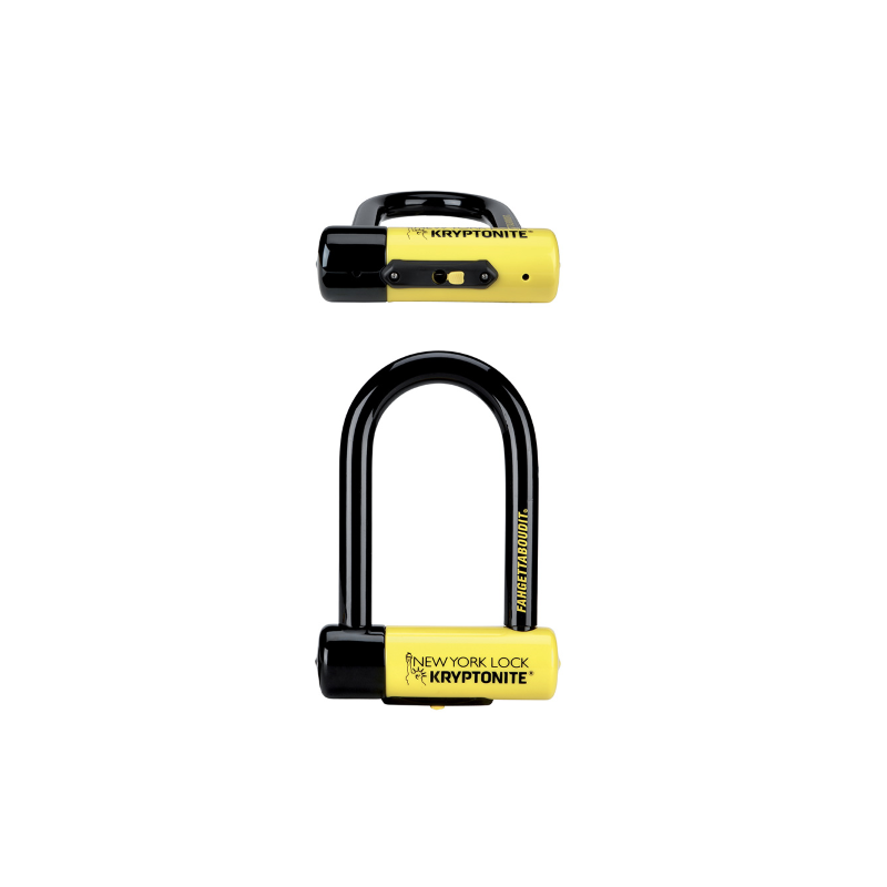 Lucchetto U-Lock FAHGETTABOUDIT MINI - nero giallo