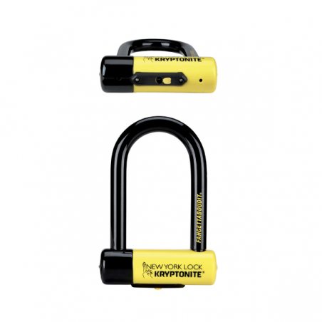 Lucchetto U-Lock FAHGETTABOUDIT MINI - nero giallo